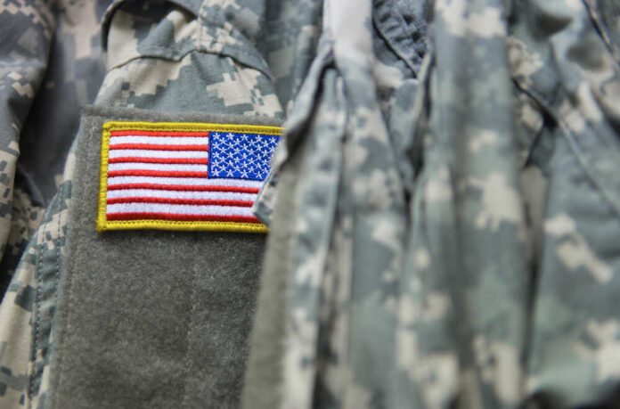 United,States,Flag,Patch,On,The,Army,Uniform,Sleeve,(memorial