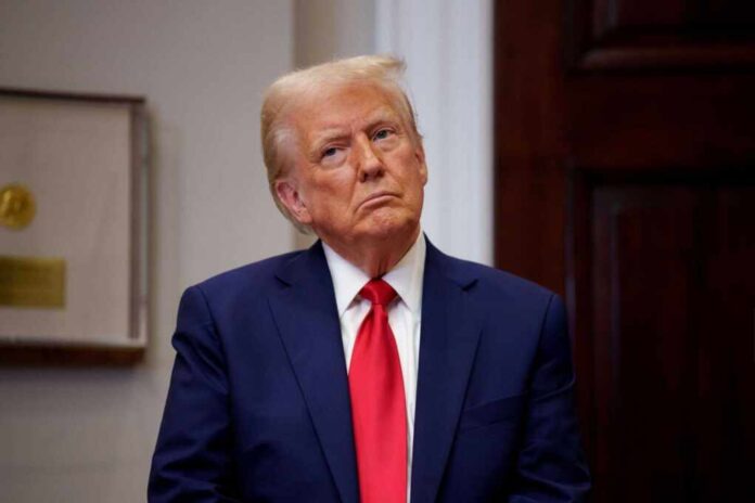 U.s.,President,Donald,Trump,Appears,At,A,News,Conference,In
