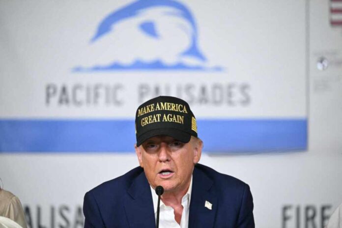 Us,President,Donald,Trump,Speaks,During,A,Fire,Emergency,Briefing