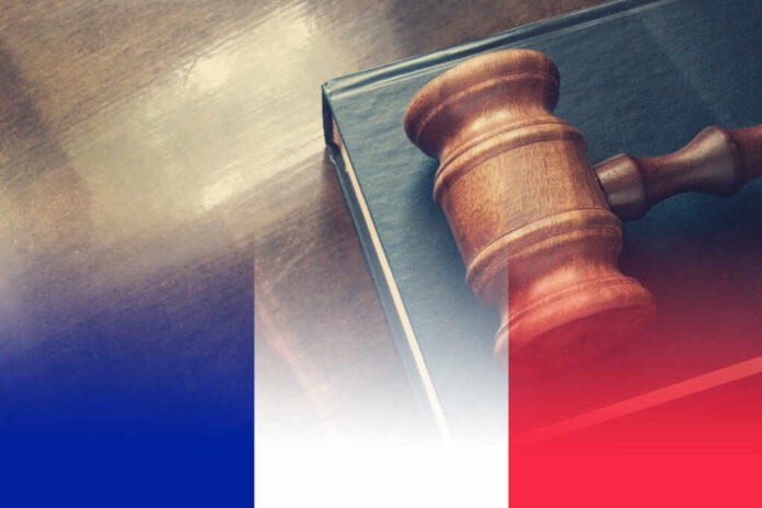 Gavel,And,Legal,Book,On,Wooden,Table,,Collage,With,Flag