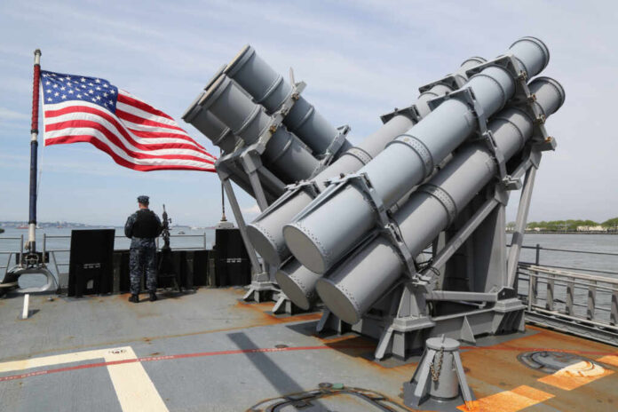 New,York,-,May,28,,2017:,Harpoon,Cruise,Missile,Launchers