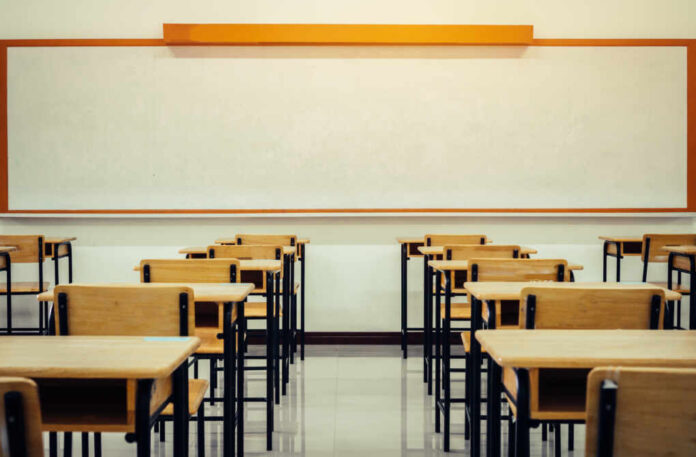 Back,To,School,Concept.,School,Empty,Classroom,,Lecture,Room,With