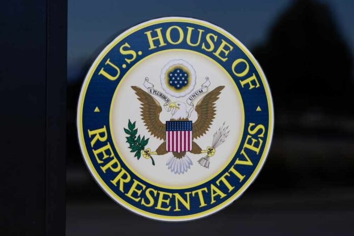 Seal of the U.S. House of Representatives featuring an eagle and national colors