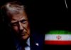 Shocking Denial: Iran Dismisses U.S. Negotiations Close-up portrait of a political figure with the Iranian flag in the background
