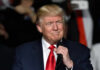 Trump’s Blunt Remark Sparks Domestic Fury Donald Trump speaking at a rally with a microphone