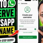 How To Reserve Whatsapp Username