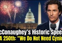 Matthew McConaughey’s Powerful 250th Independence Day Speech: "We Do Not Need Cynics"