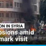 Explosions heard near Macron's Damascus hotel amid high-risk, landmark visit • FRANCE 24 English