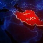 Rubio Boasts, Iran Strikes Back? Iran highlighted on a digital map