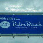 Welcome sign for Palm Beach International Airport