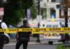 Elite Hit-And-Run Sparks Outrage Police officers near a crime scene marked by caution tape
