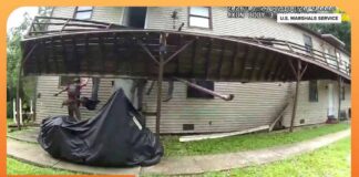 Video: Deck Collapses Beneath US Marshals During Raid