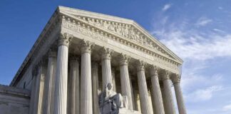 Supreme Court building with Corinthian columns