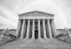Supreme Court building with tall columns and wide steps
