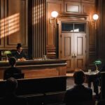 Court Clampdown Rattles Trump Judge presiding in a wood-paneled courtroom