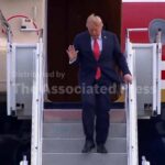 Trump Visit Sparks Massive Dublin Shutdown US President Trump arrives at Dublin airport to attend the 2026 Amgen Irish Open