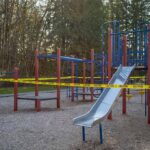 Fake Shooter Panic Slams Virginia School Playground equipment wrapped with caution tape