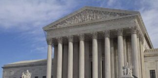 Supreme Court building with grand columns and steps