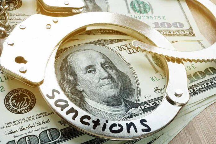 shutterstock_1064403239 Handcuffs on U.S. hundred-dollar bills