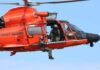 Midnight Medevac Vanishes Off Nantucket Rescue helicopter with crew performing hoist operation