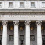 United States courthouse facade with Corinthian columns